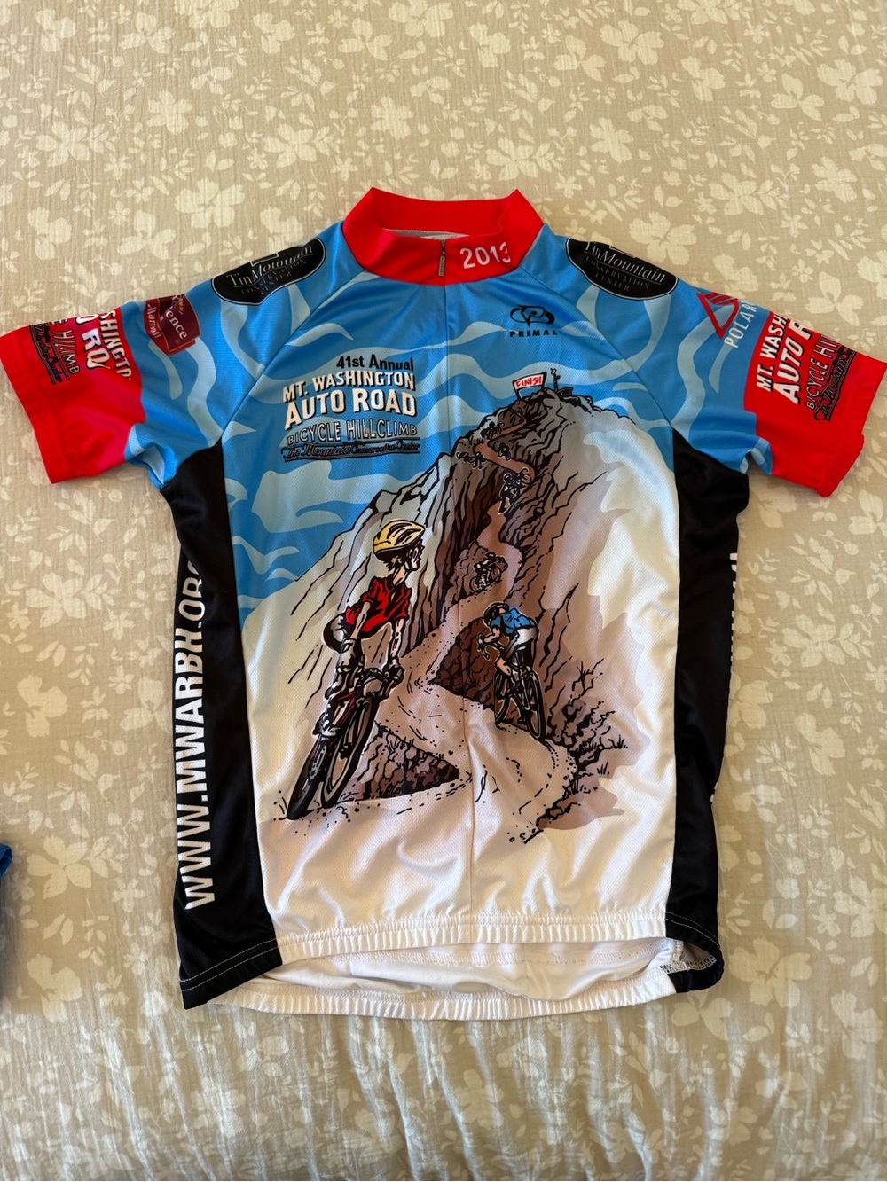 Primal Mt. Washington 41st Auto Road Mens Medium Cycling Jersey - very good!